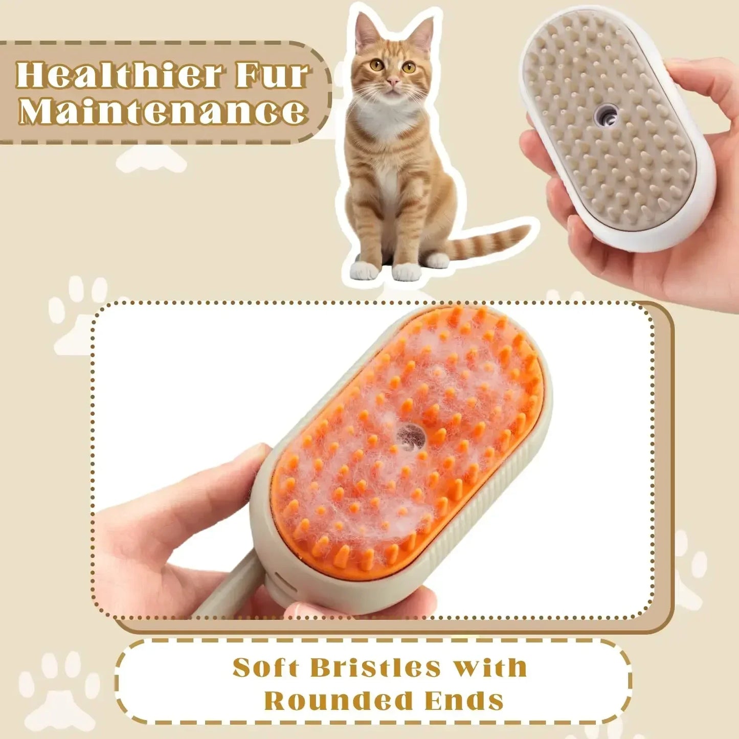 Steam & Spa Pet Grooming Brush™